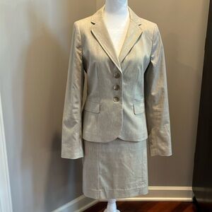 ANN TAYLOR 2 pc suit women’s linen blend skirt size 8 & size 4 blazer